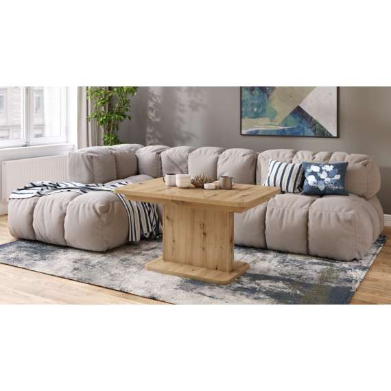 Sofabord ASTON MINI - 110-138x70 cm - eik artisan