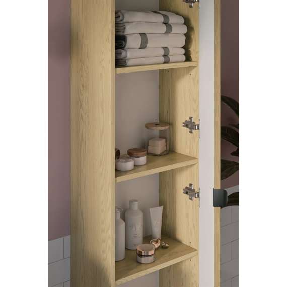 Høyskap Ovalia 40x140 cm - eik - 1 dør