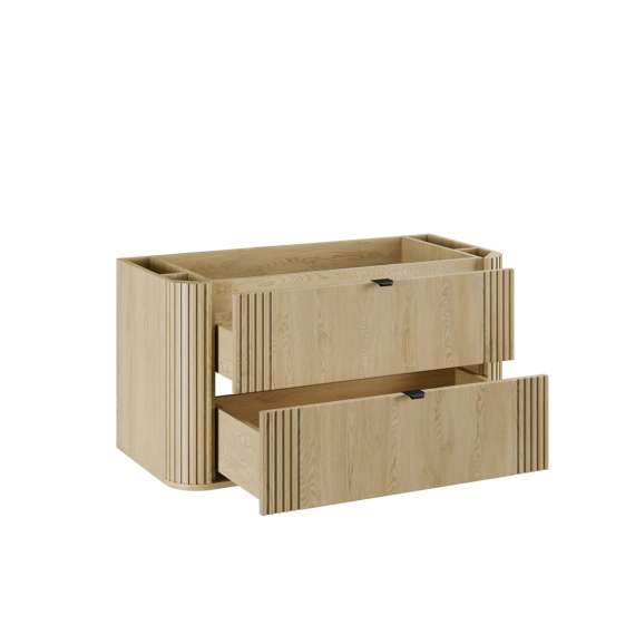 Servantskap Ovalia 100 cm - eik - 2 skuffer