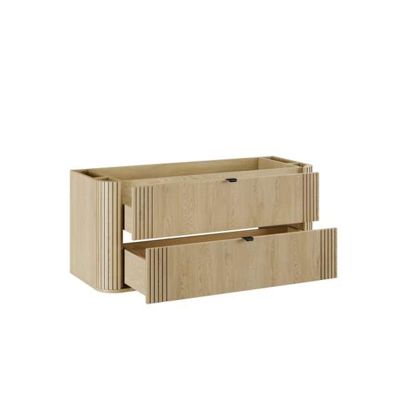 Servantskap Ovalia 120 cm - eik - 2 skuffer