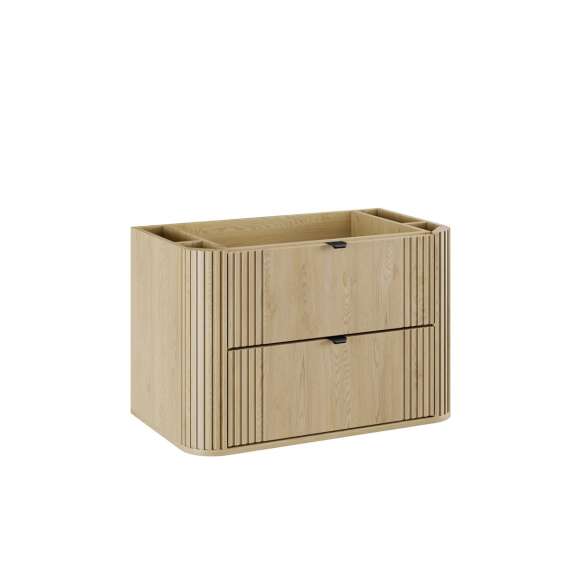 Baderomssett Ovalia 80 cm - eik - 3 deler