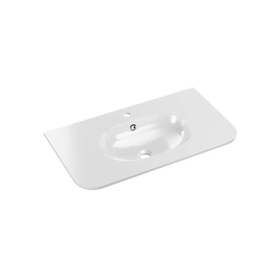 Baderomssett Ovalia 80 cm - eik - 3 deler