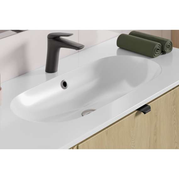 Baderomssett Ovalia 100 cm - eik - 3 deler