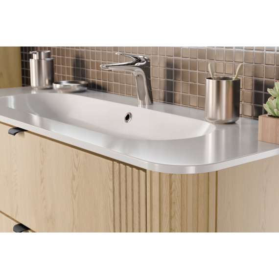 Baderomssett Ovalia 120 cm - eik - 3 deler