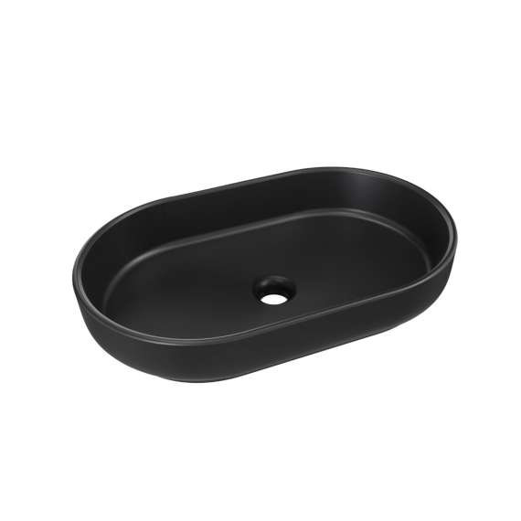 Servant River 55 cm - sort matt - oval