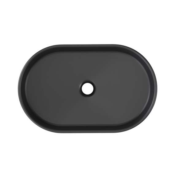 Servant River 55 cm - sort matt - oval