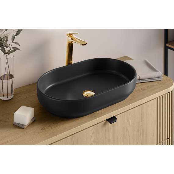 Servant River 55 cm - sort matt - oval