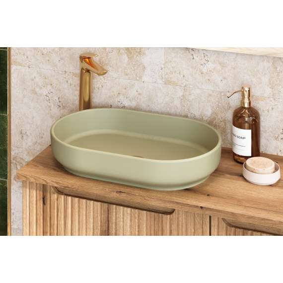 Servant River 55 cm - olivengrønn matt - oval