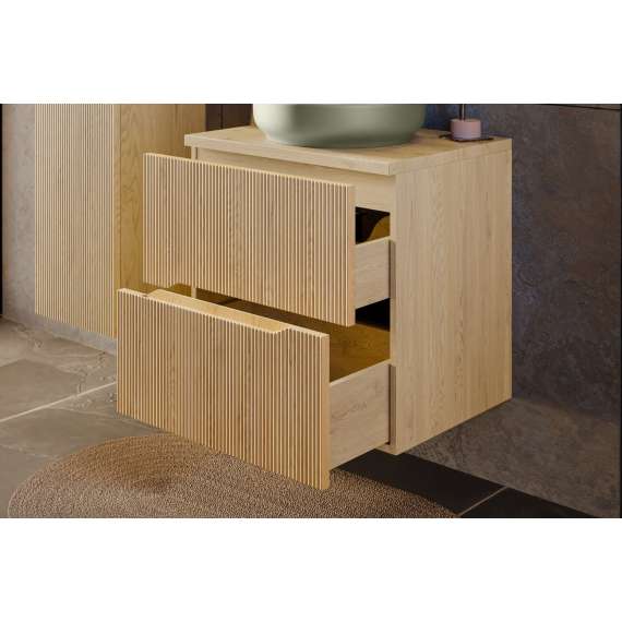 Servantskap Nordic 60 cm - eik - 2 skuffer