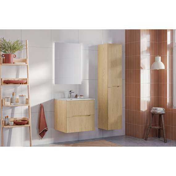 Servantskap Nordic 60 cm - eik - 2 skuffer
