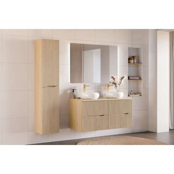 Baderomssett Nordic 60 cm - eik - 3 deler
