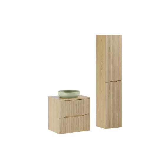 Baderomssett Nordic 60 cm - eik - med servant