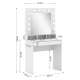 Sminkebord BROADWAY 80x152 cm - hvit matt - med speil