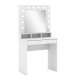 Sminkebord BROADWAY 80x152 cm - hvit matt - med speil