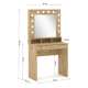 Sminkebord BROADWAY 80x152 cm - eik artisan - med speil
