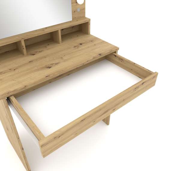 Sminkebord BROADWAY 80x152 cm - eik artisan - med speil