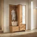 Entregarderobe Yasumi 125x201 cm - eik - hyller og 2 dører