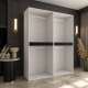 Garderobeskap SALSA 160x203 cm - hvit matt - 4 dører
