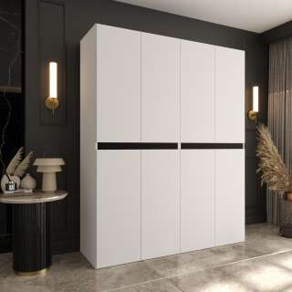 Garderobeskap SALSA 160x203 cm - hvit matt - 4 dører
