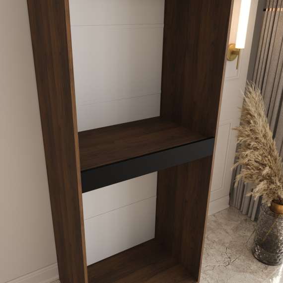 Garderobeskap SALSA 160x203 cm - valnøtt - 4 dører