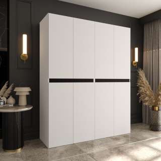 Garderobeskap SALSA 180x203 cm - hvit matt - 4 dører
