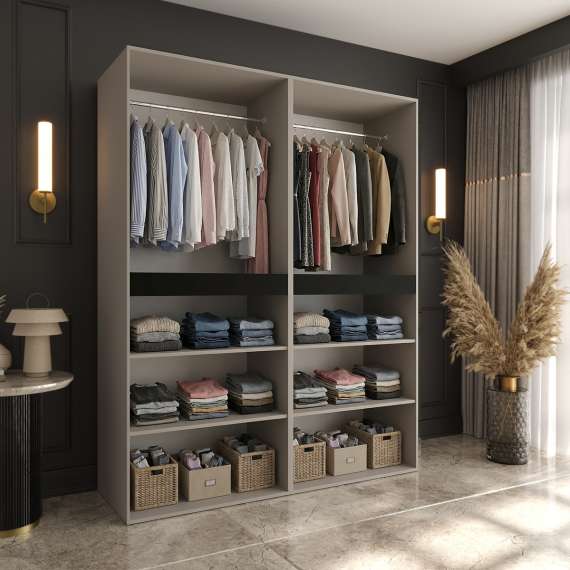 Garderobeskap SALSA 180x203 cm - cashmere - 4 dører