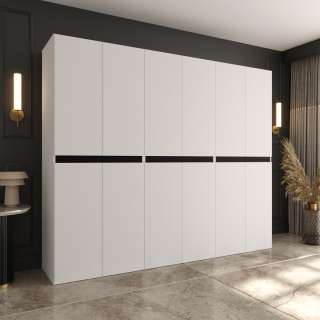 Garderobeskap SALSA 240x203 cm - hvit matt - 6 dører