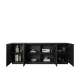 Skjenk Asha 200x71 cm - sort - 4 dører