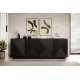 Skjenk Asha 200x71 cm - sort - 4 dører