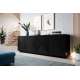 Skjenk Asha 200x71 cm - sort - 4 dører