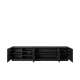 Tv-benk Asha 200x46 cm - sort - 5 dører