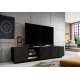 Tv-benk Asha 200x46 cm - sort - 4 dører - hyller