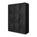 Garderobeskap Asha 150x205 cm - sort - 3 dører