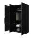 Garderobeskap Asha 150x205 cm - sort - 3 dører
