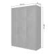 Garderobeskap Asha 150x205 cm - sort - 3 dører