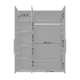 Garderobeskap Asha 150x205 cm - sort - 3 dører