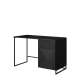 Skrivebord Asha 120x55 cm - sort - med oppbevaring