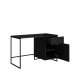 Skrivebord Asha 120x55 cm - sort - med oppbevaring