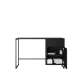 Skrivebord Asha 120x55 cm - sort - med oppbevaring
