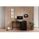 Skrivebord Asha 120x55 cm - sort - med oppbevaring