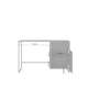 Skrivebord Asha 120x55 cm - sort - med oppbevaring