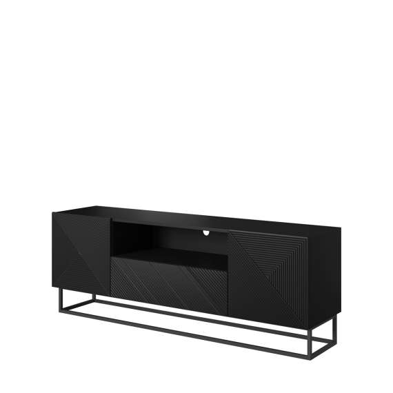 Tv-benk Asha 167x60 cm - sort - 2 dører - 1 skuff
