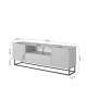 Tv-benk Asha 167x60 cm - sort - 2 dører - 1 skuff