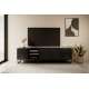 Tv-benk Asha 200x56 cm - sort - 4 dører - hyller