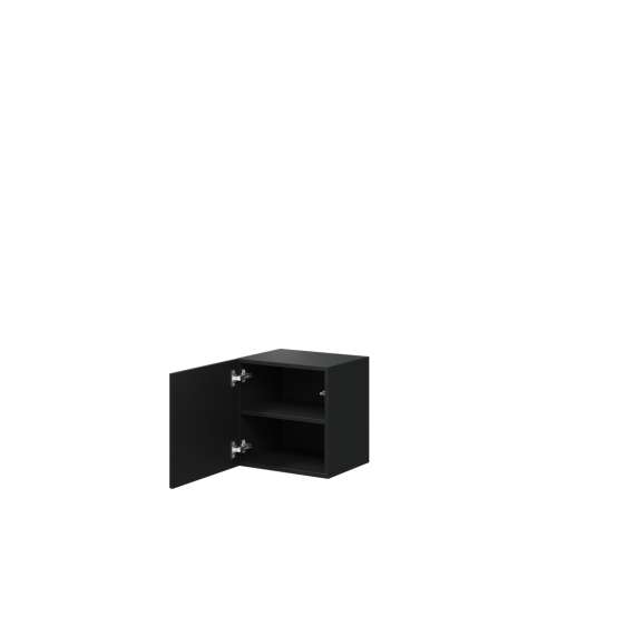 Vegghengt skap Asha 40x40 cm - sort - 1 dør