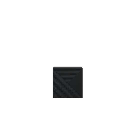 Vegghengt skap Asha 40x40 cm - sort - 1 dør
