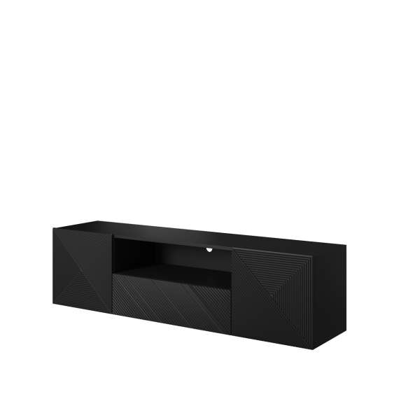 Tv-benk Asha 167x44 cm - sort - vegghengt
