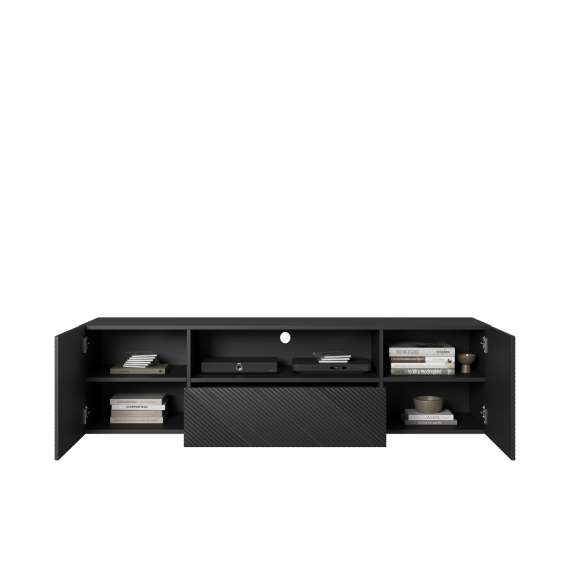 Tv-benk Asha 167x44 cm - sort - vegghengt