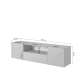 Tv-benk Asha 167x44 cm - sort - vegghengt