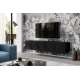 Tv-benk Asha 200x40 cm - sort - vegghengt